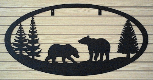 Bear and Trees Oval Bear and Trees Oval